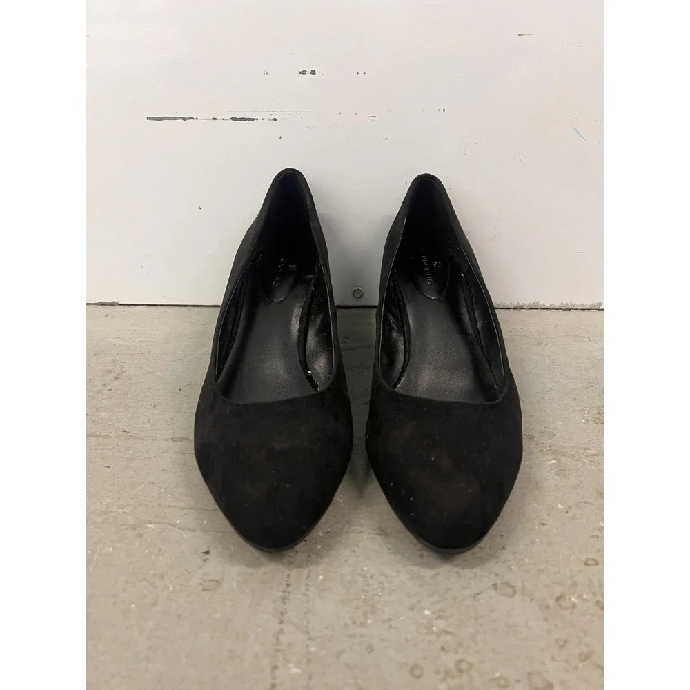 Bandolino Franci Dress Pumps Womens US 8.5M Black Almond Toe Slip On Wedge Heel - Picture 5 of 13